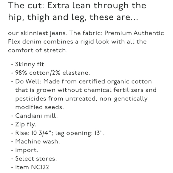 NWT Madewell "Skinny" Slender Dark Waites Wash Blue Jean #NC122 Men's Size 33x34 - Picture 11 of 12